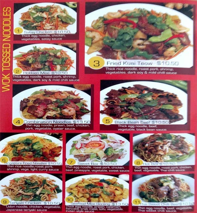 Noodle Paradise Menu, Menu for Noodle Paradise, Menai, Sydney