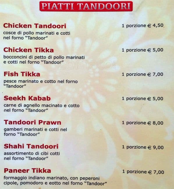 Menu di Kashmir 