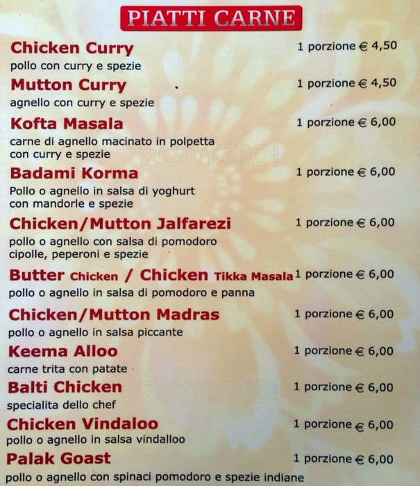Menu di Kashmir 