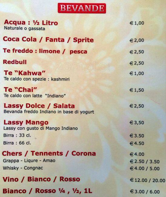 Menu di Kashmir 
