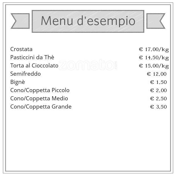 Menu di Pasticceria Artigianale 
