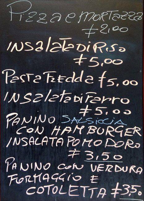 Menu di Il IV Senso 