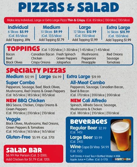 Chuck E Cheese S Menu Menu For Chuck E Cheese S City Of Langley Langley Urbanspoon Zomato