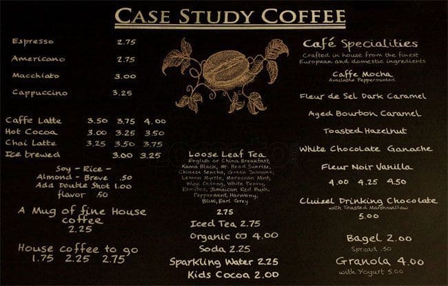 case study coffee portland menu