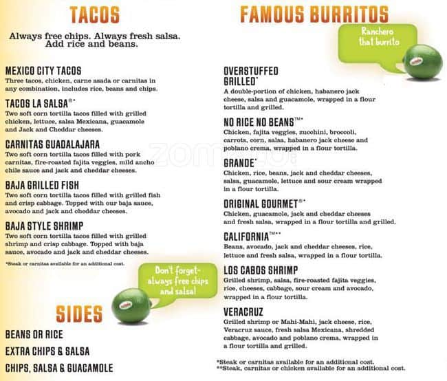 La Salsa Menu, Menu for La Salsa, Fremont, Fremont Urbanspoon/Zomato