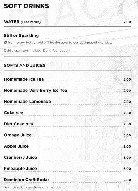 Chicago Rib Shack menu