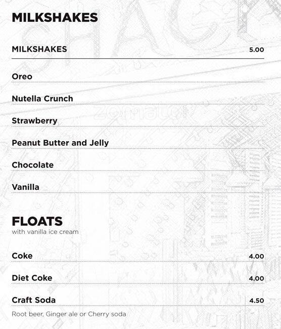 Chicago Rib Shack menu