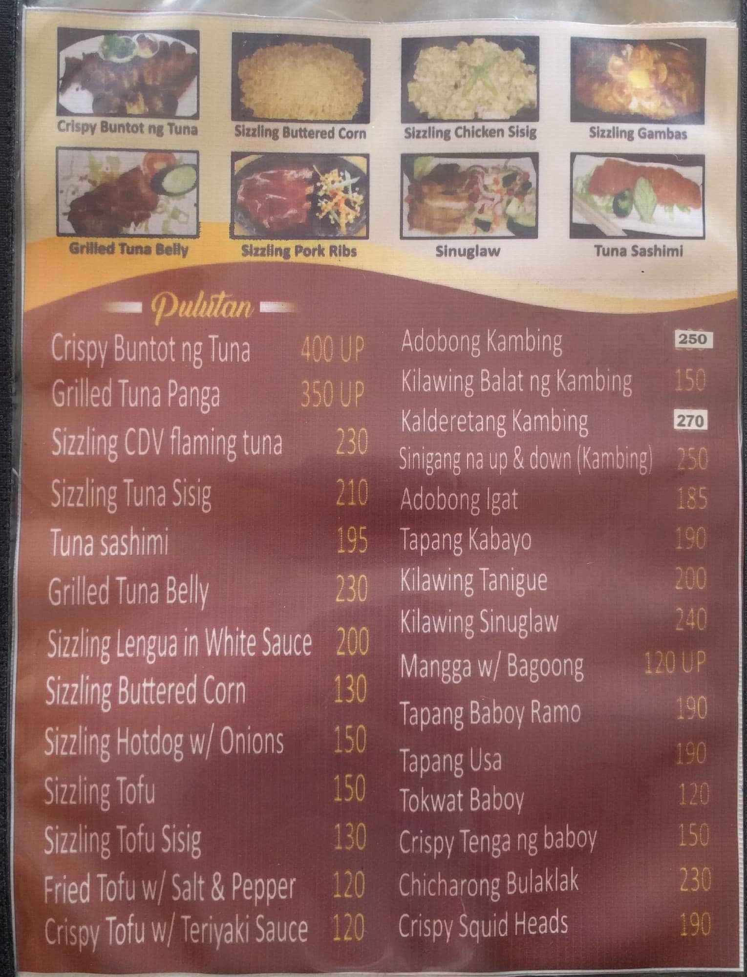 Menu At Ciudad De Valenzuela Restaurant, Valenzuela