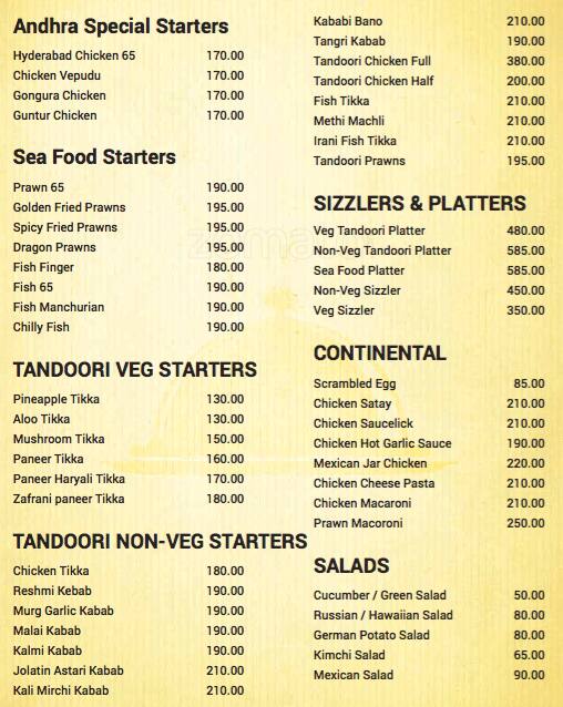 Menu at Anjappar Chettinad Restaurant, Gummudipoondi