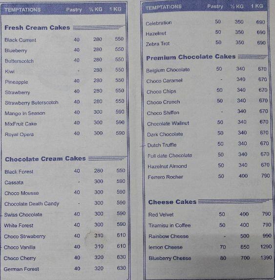 Bake Away Cake Shop Menu, Menu for Bake Away Cake Shop, New Panvel