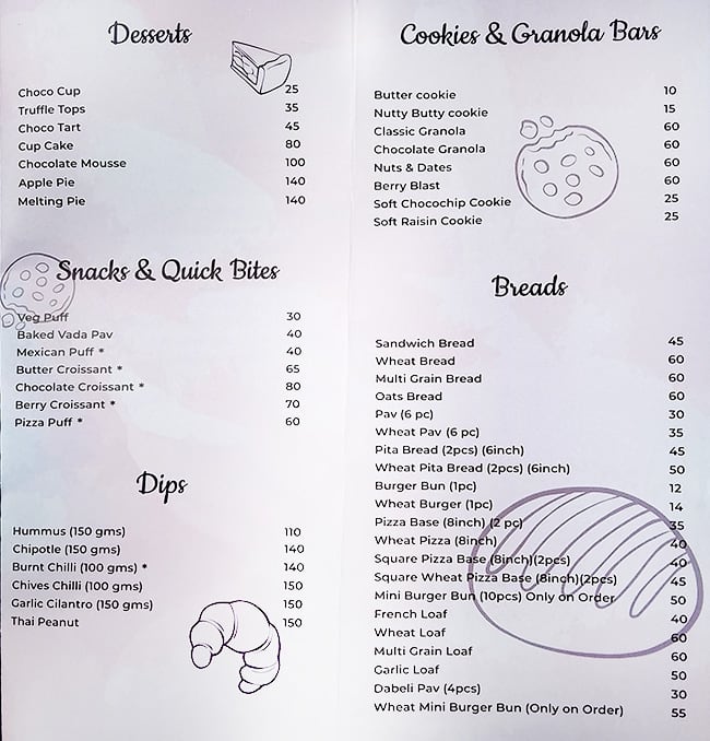 Menu of Happiness Deli, Santacruz East, Mumbai