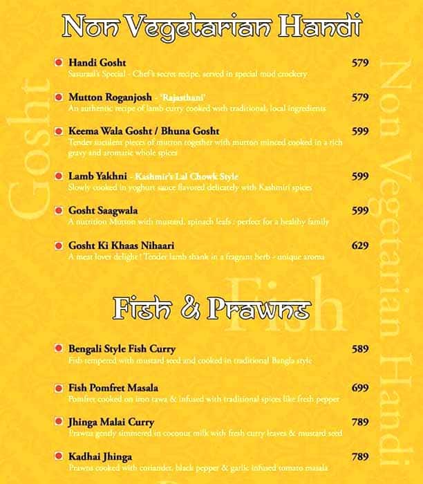 Sasuraal menu
