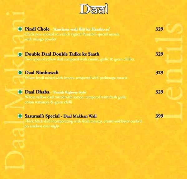 Sasuraal menu