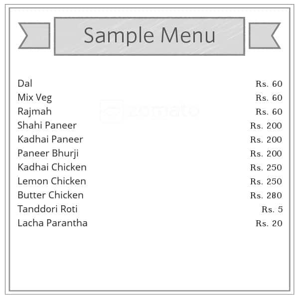 Bille Da Punjabi Dhaba Menu, Menu For Bille Da Punjabi Dhaba, Sector 28 ...