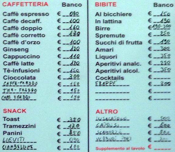 Menu di Teichner de Persio 