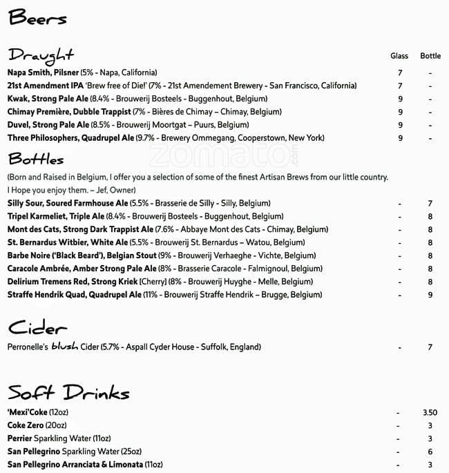 Menu at Blush! Wine Bar, San Francisco, 476 Castro St