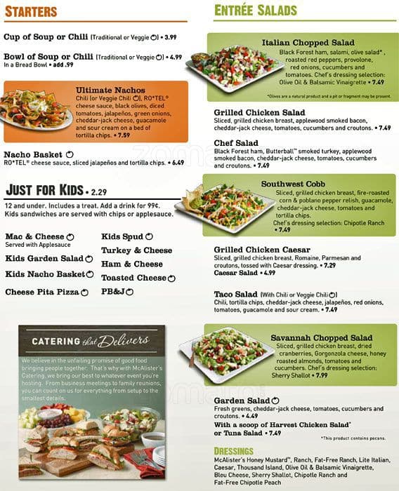 McAlister's Deli Menu, Menu for McAlister's Deli ...