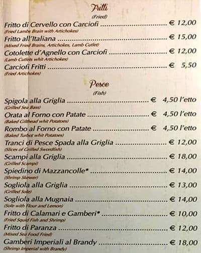 Menu di Orazio nuova gestione 