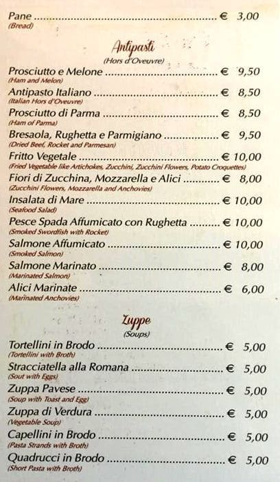 Menu di Orazio nuova gestione 