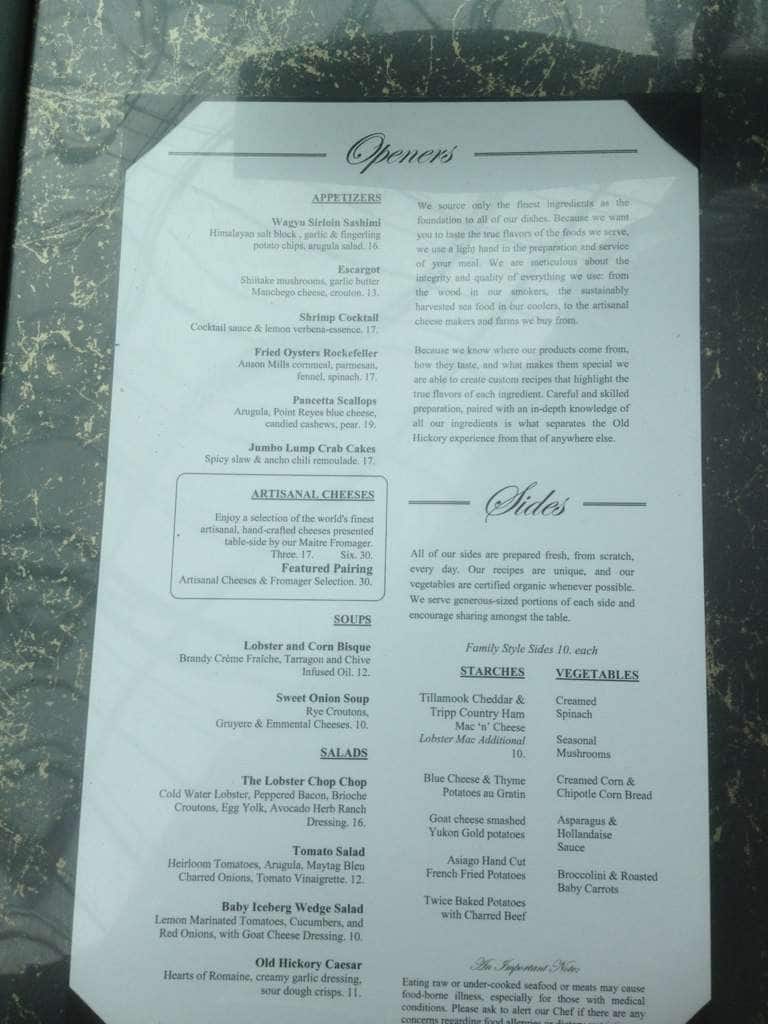Old Hickory Traditional Steakhouse Menu Urbanspoon Zomato Old Hickory Traditional Steakhouse Haysboro Menu