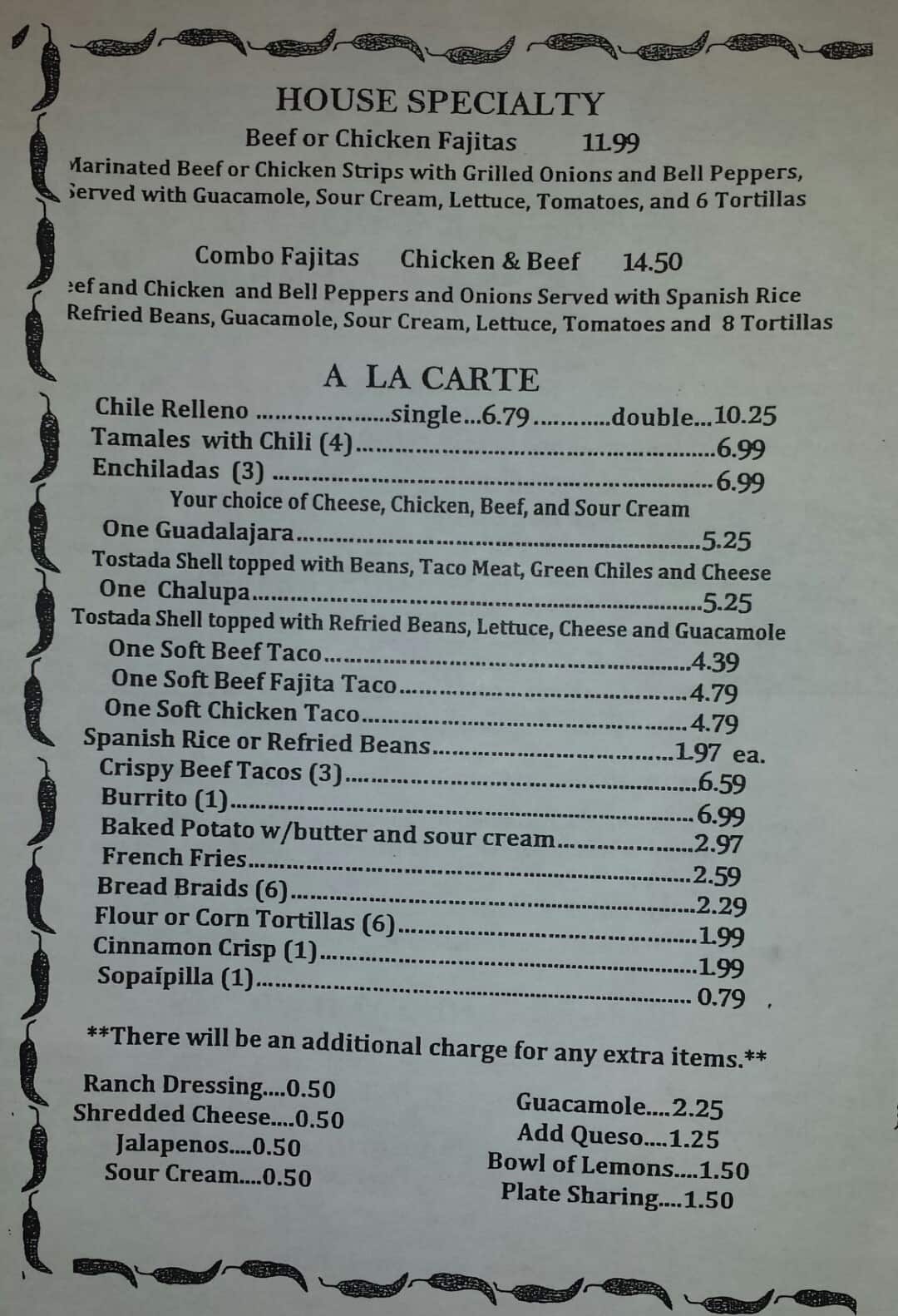 El Palacio Mexican Restaurant Menu Urbanspoon Zomato El Palacio Mexican Restaurant Duncan Menu
