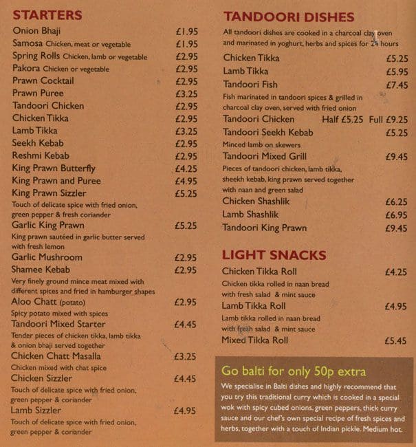 Menu at Rice and Spice fast food, Feltham, Spring Corner