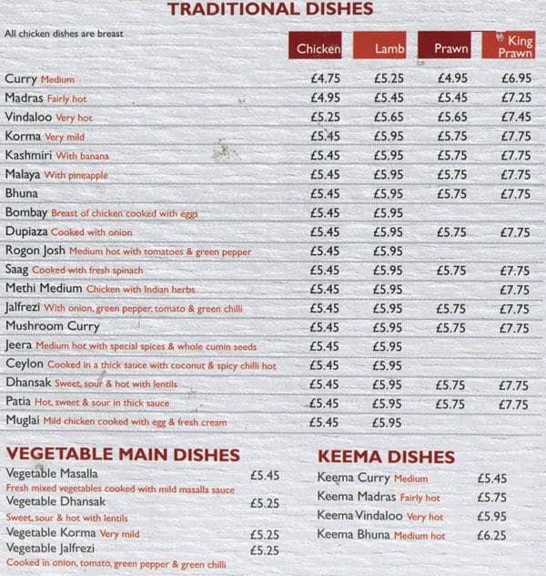 Menu at Rice and Spice fast food, Feltham, Spring Corner