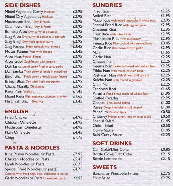 Menu at Rice and Spice fast food, Feltham, Spring Corner