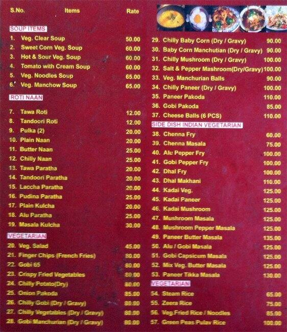 Modern Food Court Menu Menu for Modern Food Court Mylapore Chennai