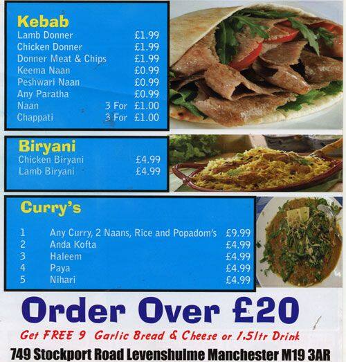 Taste 'n' Spice menu