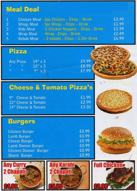 Taste 'n' Spice menu