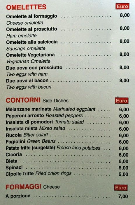 Menu di Ristorante Pizzeria Bibo Bar 