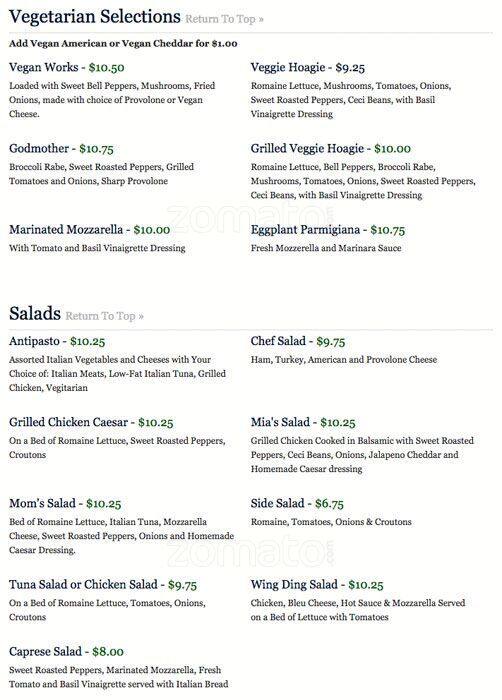 Campo's Deli Menu, Menu for Campo's Deli, Old City, Philadelphia