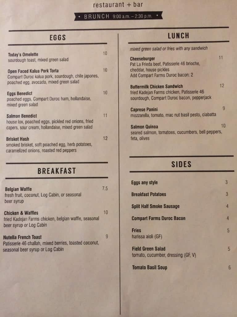 lake and irving menu