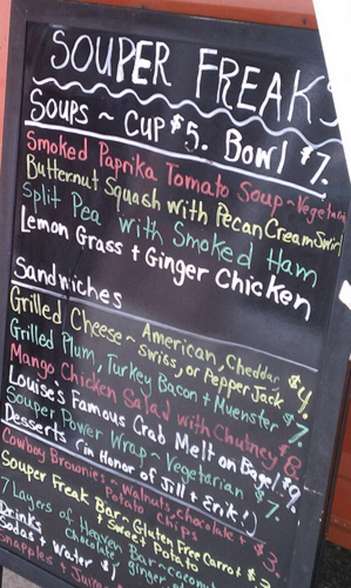 Souper Freak menu