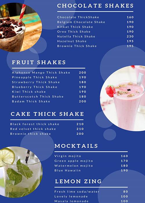 We Cook menu