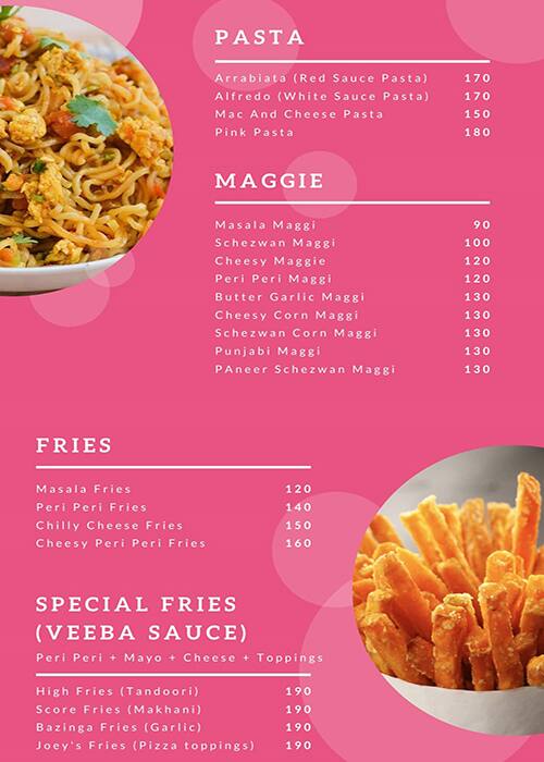 We Cook menu