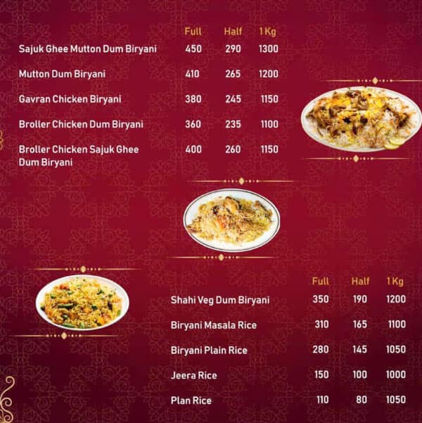 Menu of Biryani Tribe, Kothrud, Pune