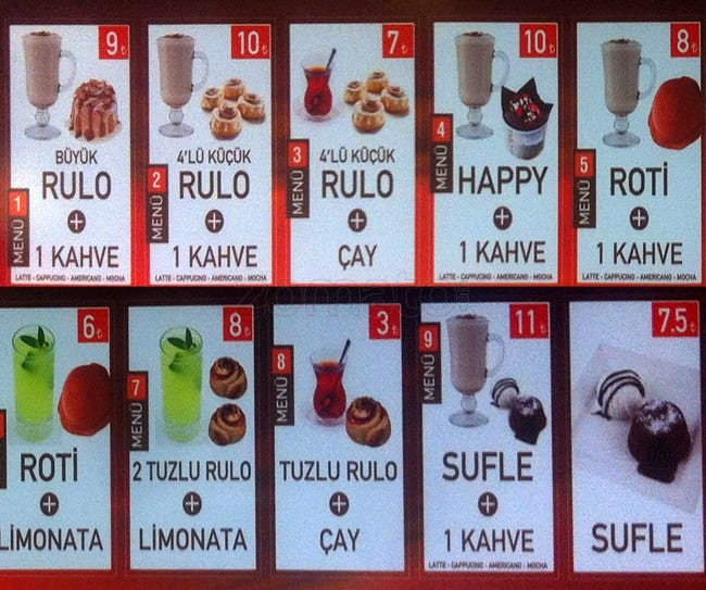 Tarchy menü