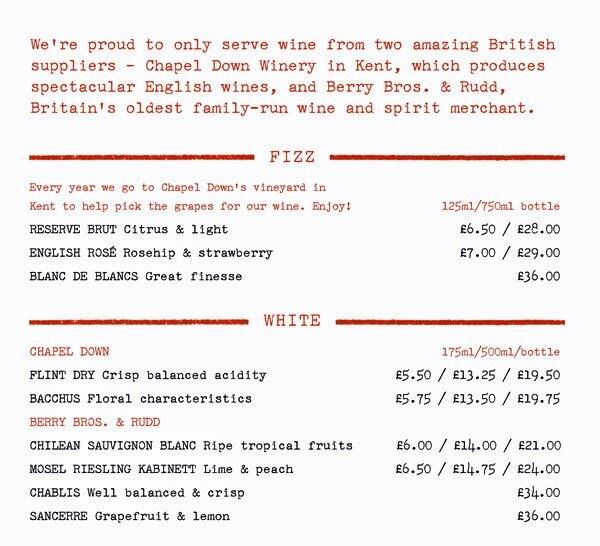 Jamie Oliver's Union Jacks menu