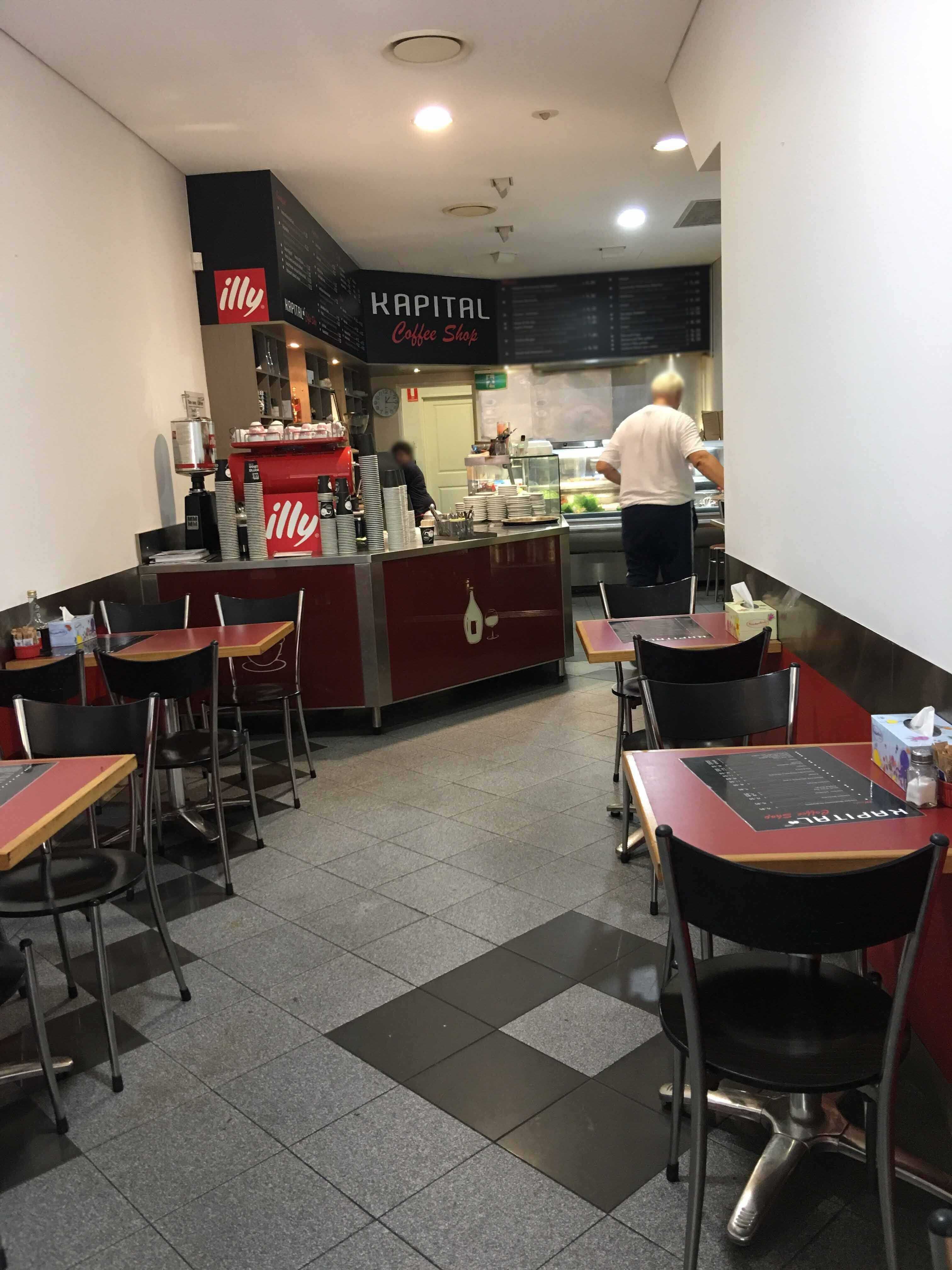 Menu of Kapital Coffee shop, Rockdale, Sydney