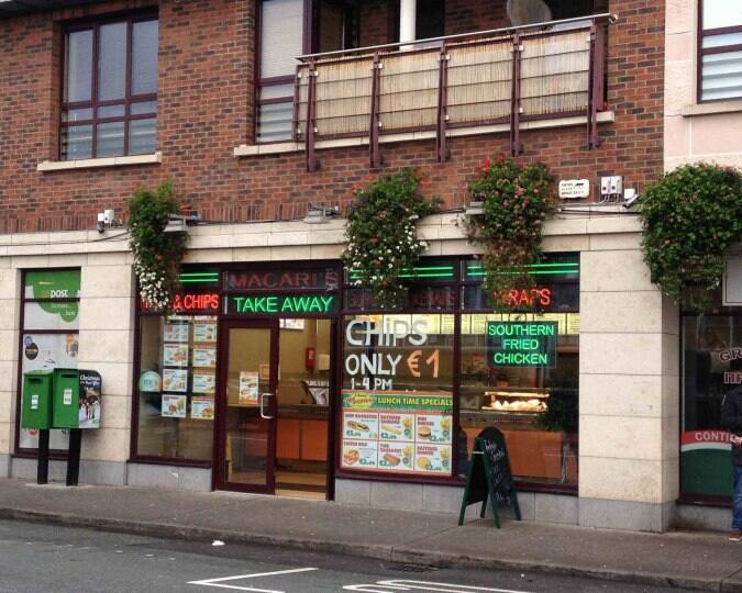 Macari's Take Away Menu, Menu for Macari's Take Away, Balbriggan