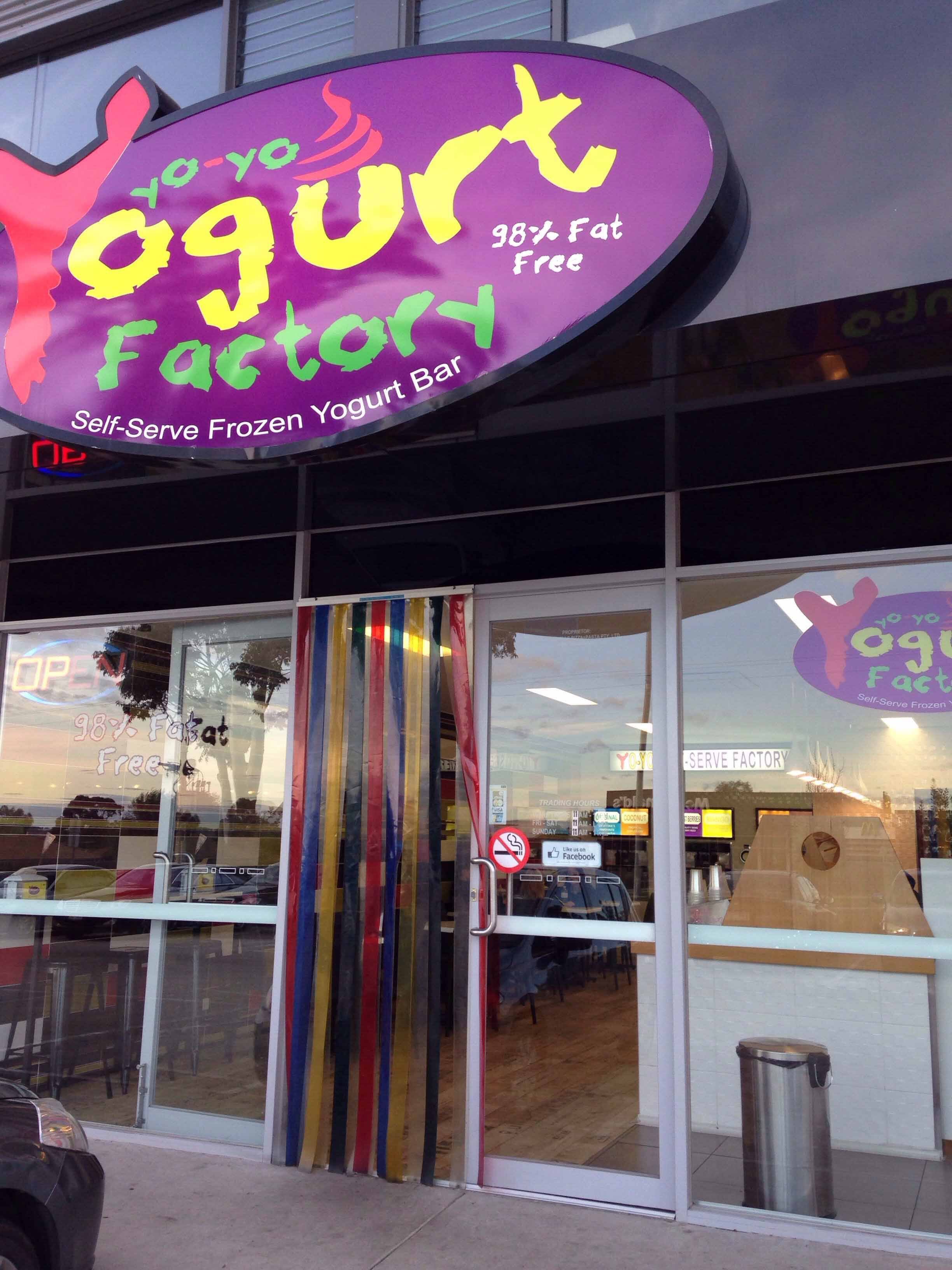 Menu of YoYo Yogurt Factory, Berwick, Melbourne