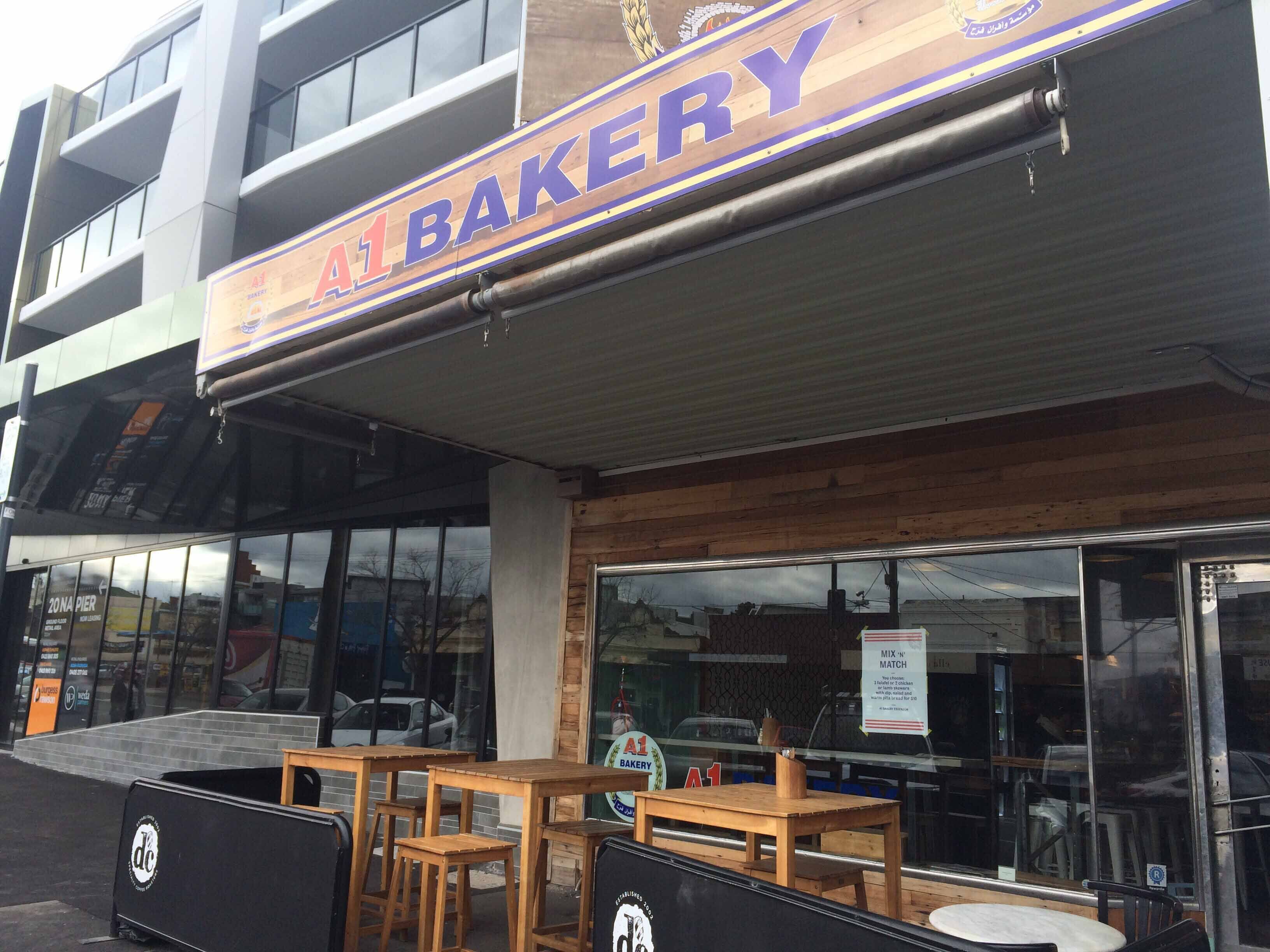 Menu of A1 Bakery, Essendon, Melbourne