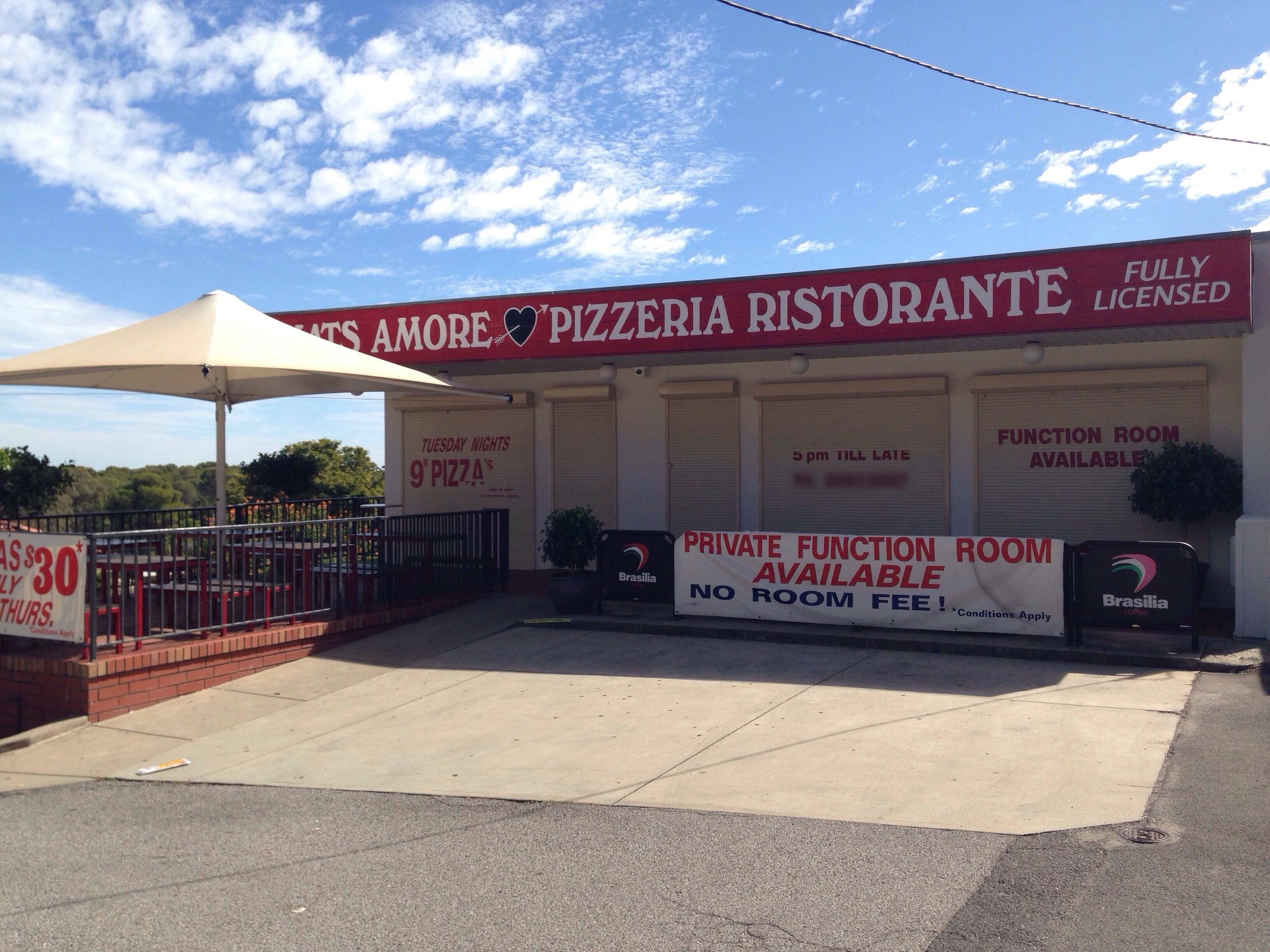 Menu of That's Amore Pizzeria, Highbury, Adelaide