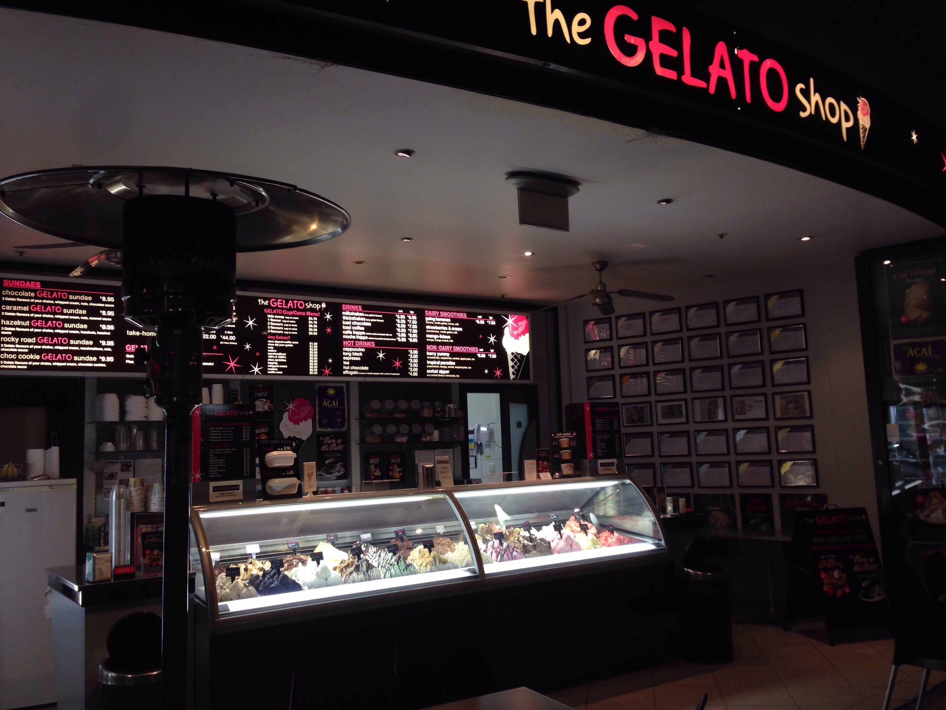 The Gelato Shop Menu, Menu for The Gelato Shop, Broadbeach, Gold Coast