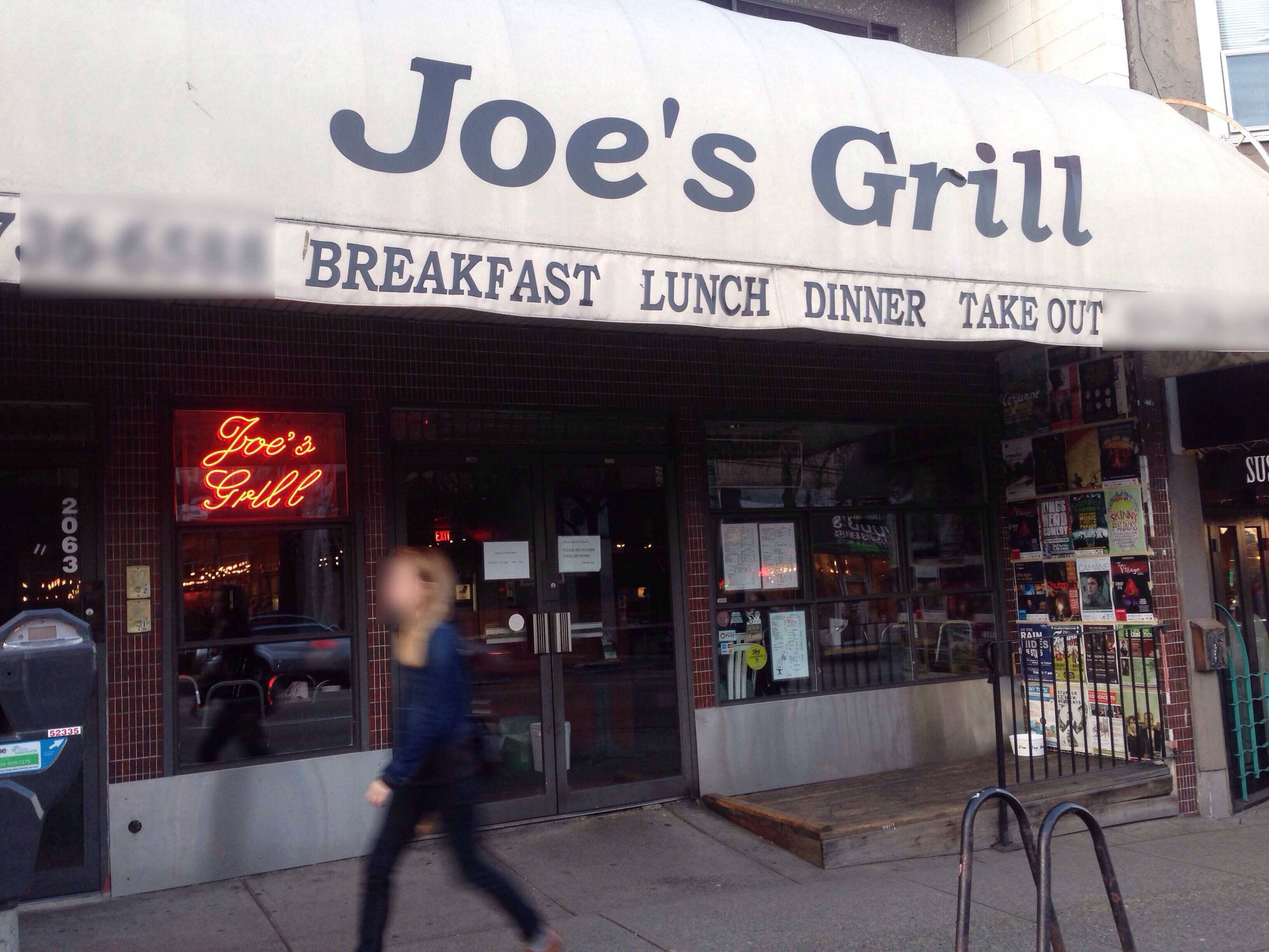 Menu of Joe's Grill, Kitsilano, Vancouver