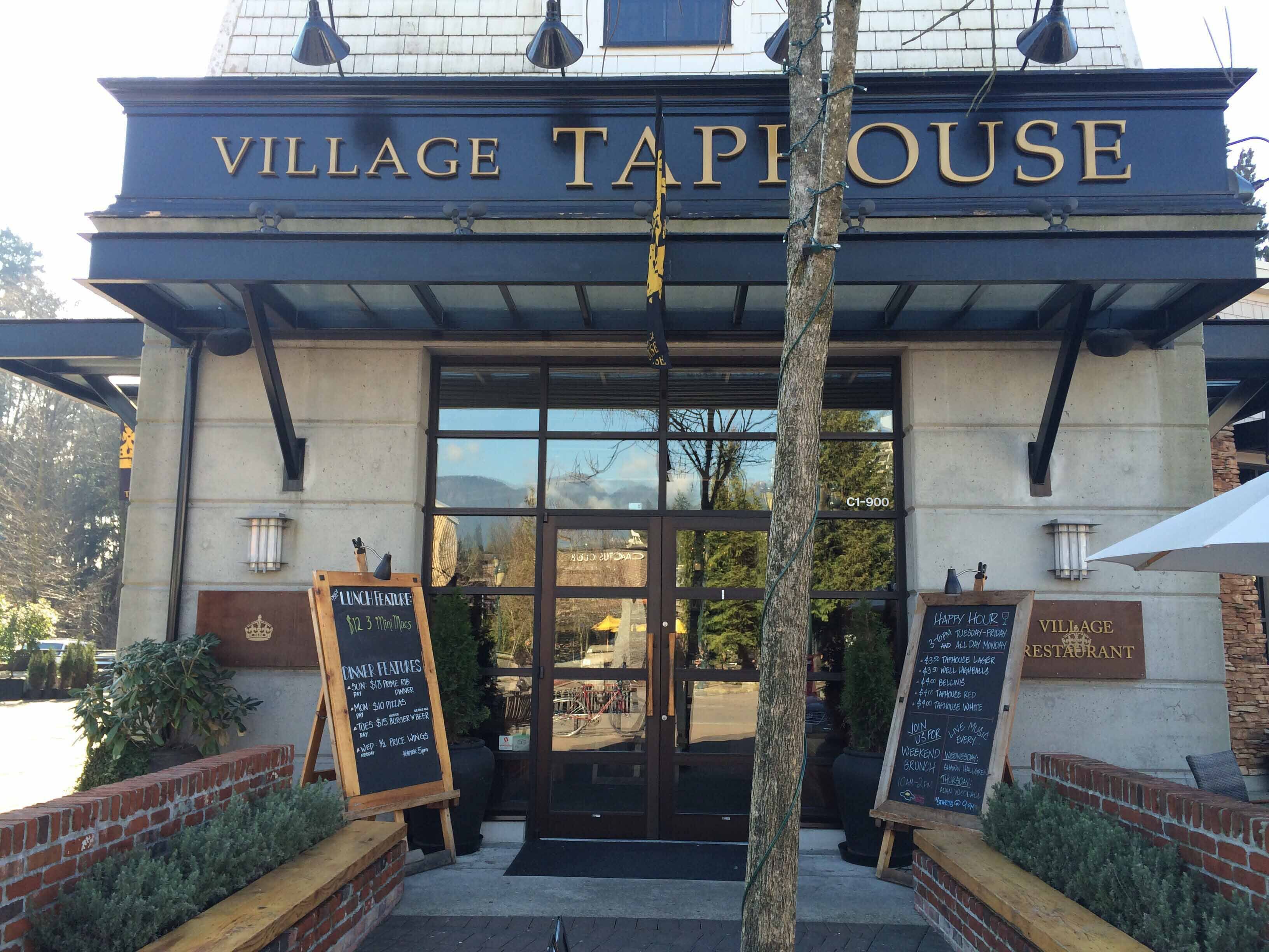 Menu of Village Taphouse, Ambleside, West Vancouver