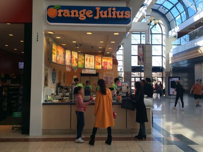 Orange Julius Menu, Menu for Orange Julius, Central Richmond, Richmond