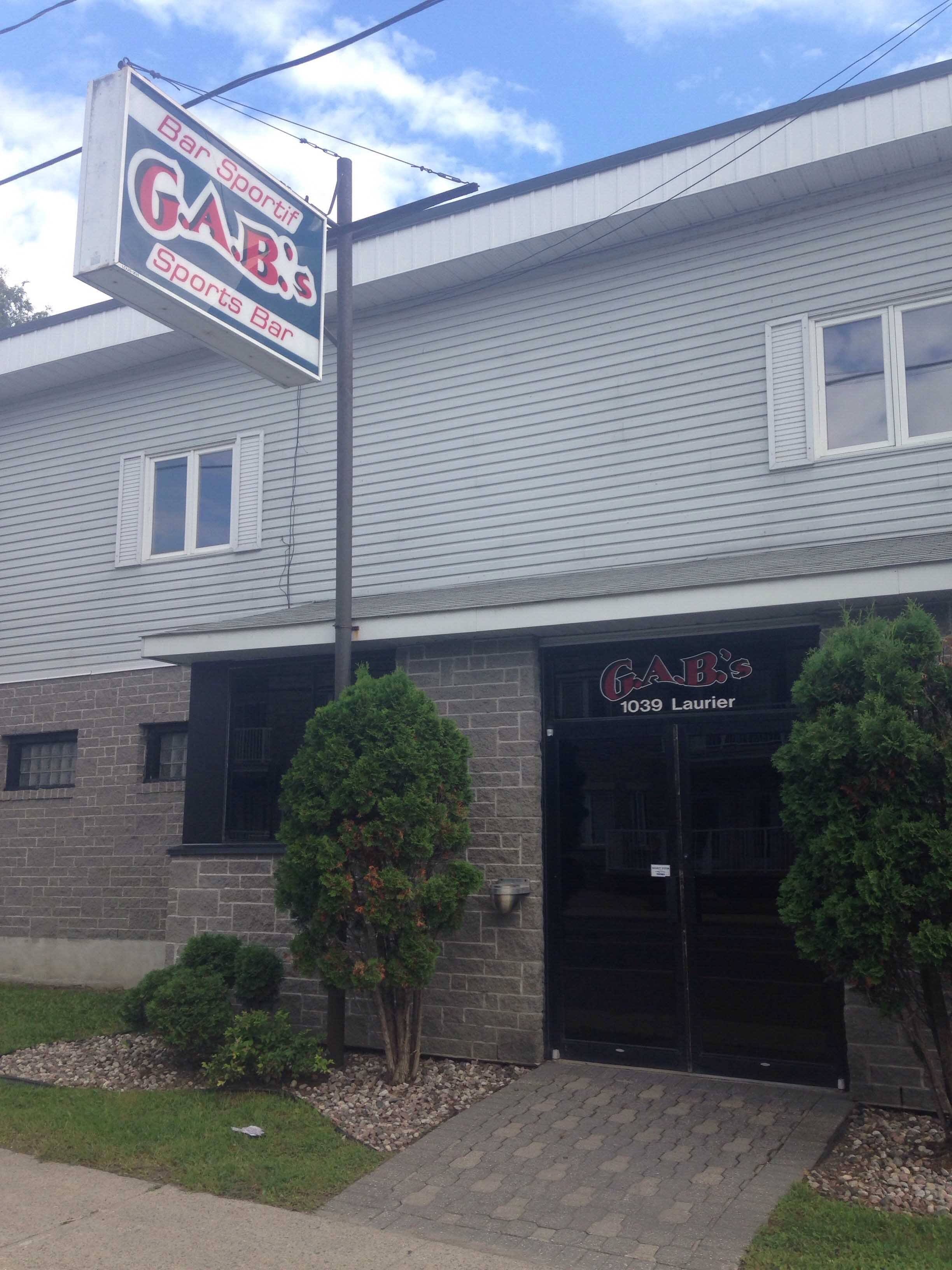 Menu of Gab's Sports Bar, ClarenceRockland, Ottawa